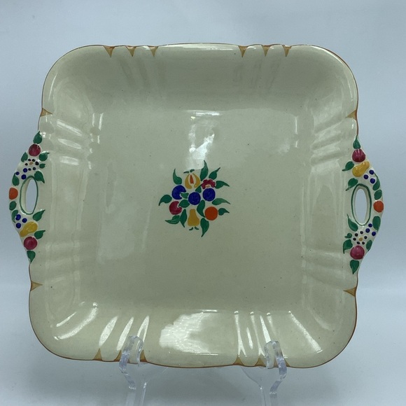 Vintage Masons England  Ironstone Square Platter with Handles - Picture 1 of 9